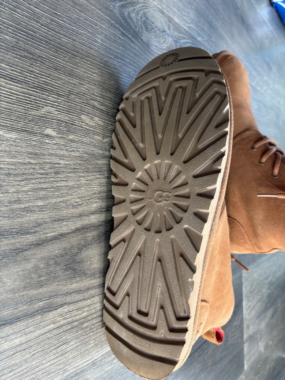 UGG Chestnut Suede Lace-Up Ankle Boots - Picture 3 of 5